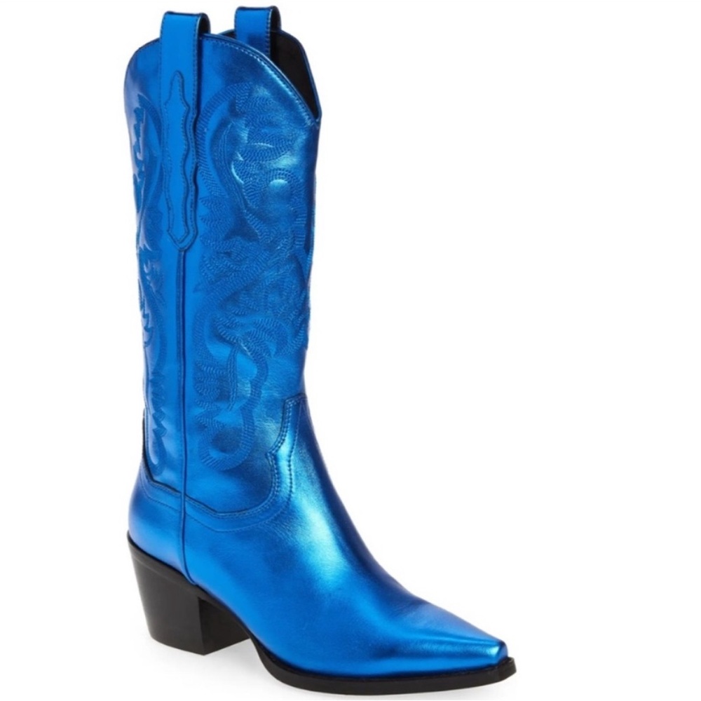 Jeffery Campbell Metallic Blue Boots